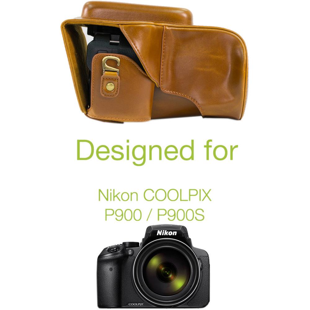MegaGear Ever Ready Leather Camera Case for Nikon COOLPIX P900 P900S