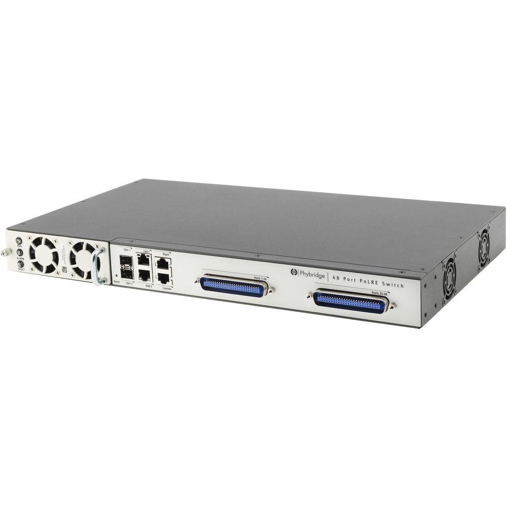 NVT PHYBRIDGE PoLRE 48-Port Ethernet PoE Managed Switch over Single Pair of Wire