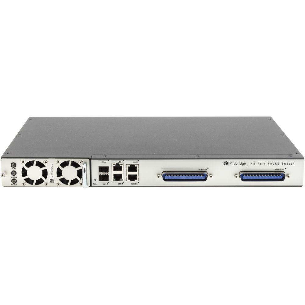 NVT PHYBRIDGE PoLRE 48-Port Ethernet PoE Managed Switch over Single Pair of Wire