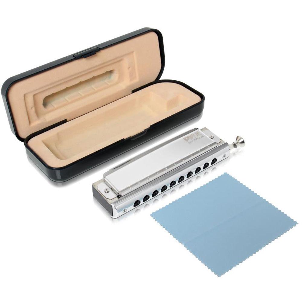 Pyle Pro Classic-Style Chromatic Harmonica with Stainless Steel Cover Plate