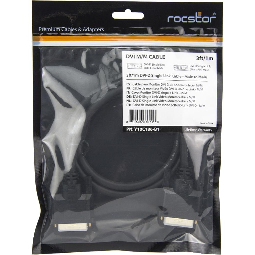 Rocstor Rocpro DVI-D Single-Link Male Cable