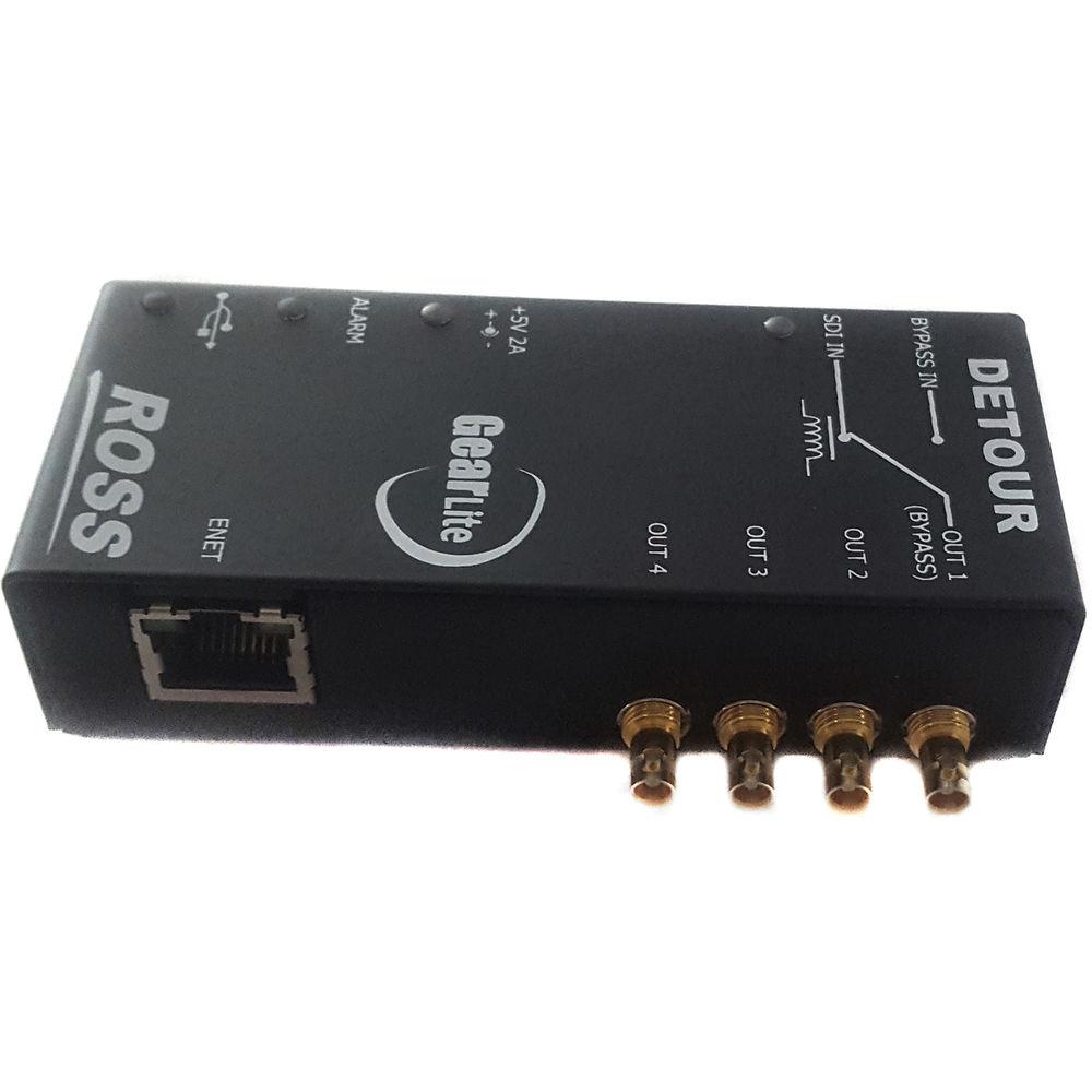 Ross Video Detour 12G-SDI Relay Bypass 1x4 Distribution Amplifier