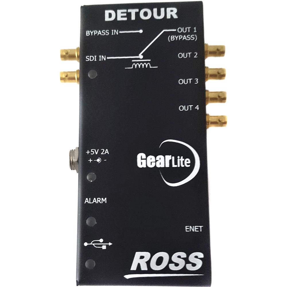 Ross Video Detour 12G-SDI Relay Bypass 1x4 Distribution Amplifier, Ross, Video, Detour, 12G-SDI, Relay, Bypass, 1x4, Distribution, Amplifier