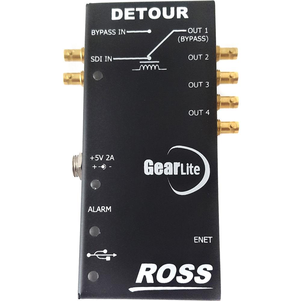 Ross Video Detour 12G-SDI Relay Bypass 1x4 Distribution Amplifier, Ross, Video, Detour, 12G-SDI, Relay, Bypass, 1x4, Distribution, Amplifier