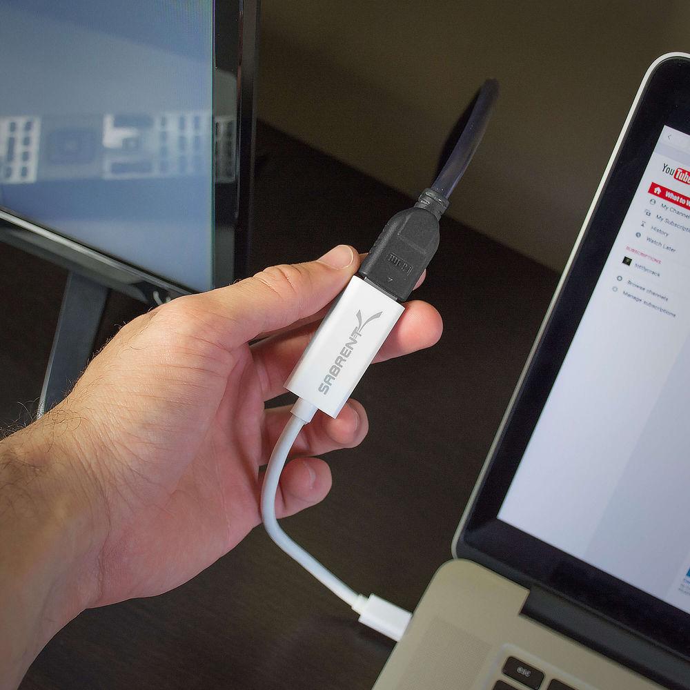 Sabrent Mini DisplayPort to HDMI Adapter with 4K Support