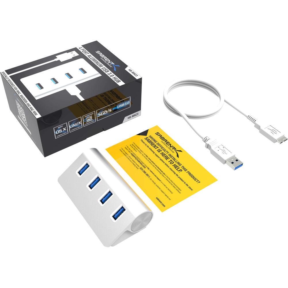 Sabrent USB 3.0 4-Port Aluminum Hub