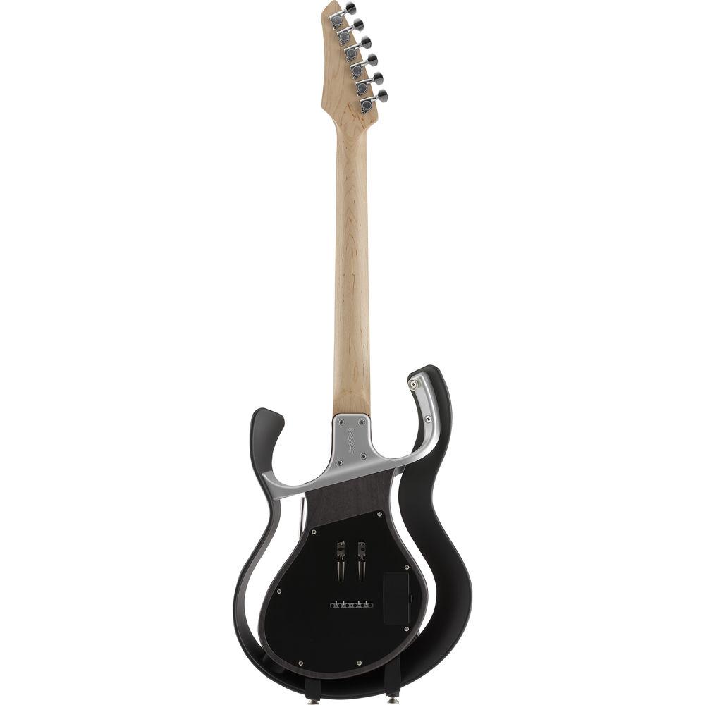 VOX Metallic White Frame Electric Guitar with See-Through Semi-Gloss Black Body