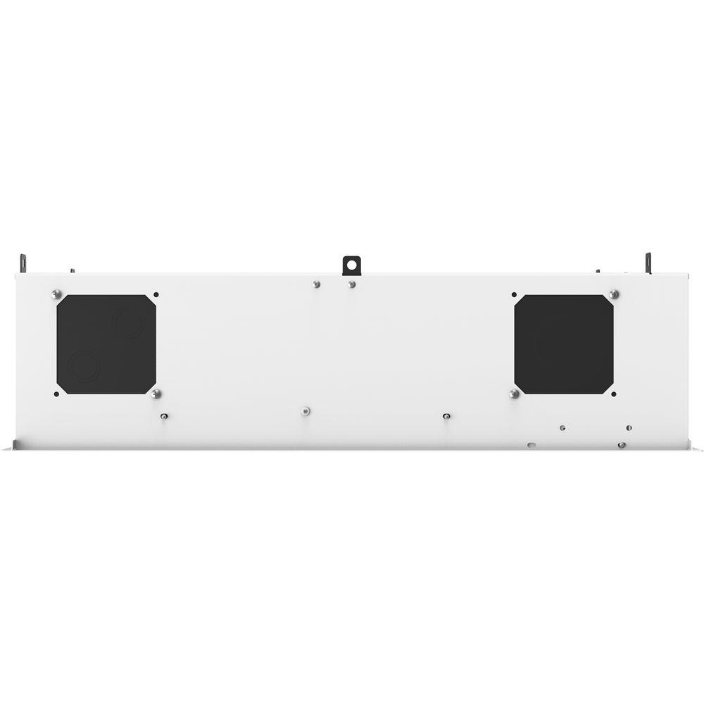 Atlas Sound 1x2 CeilingMount Rack 2RU,1 2 Wide Ambitilt Shelf Intgrtd Current Sensing PWRPK No Projector PoleMnt