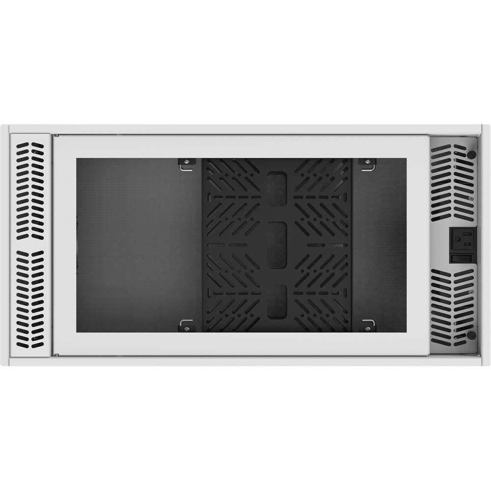 Atlas Sound 1x2 CeilingMount Rack 2RU,1 2 Wide Ambitilt Shelf Intgrtd Current Sensing PWRPK No Projector PoleMnt