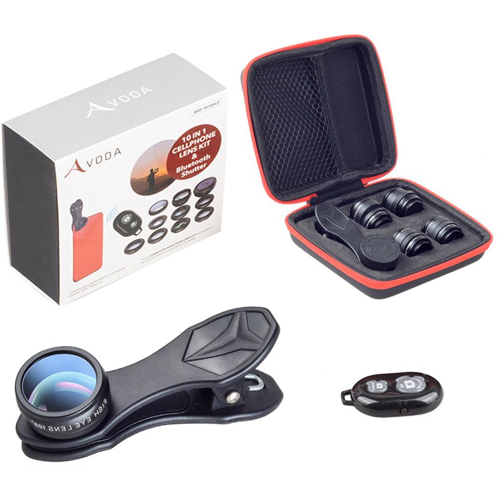AVODA 10-in-1 Smartphone Lens Kit with Remote Shutter