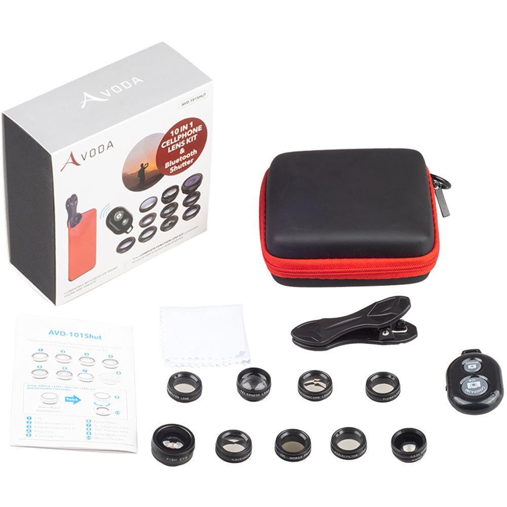 AVODA 10-in-1 Smartphone Lens Kit with Remote Shutter