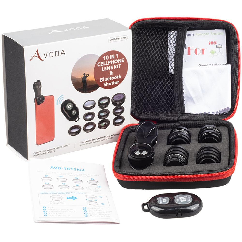 AVODA 10-in-1 Smartphone Lens Kit with Remote Shutter