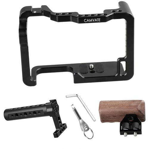 CAMVATE Cage Kit with Handles and Shoe Mounts for Panasonic Lumix GH5