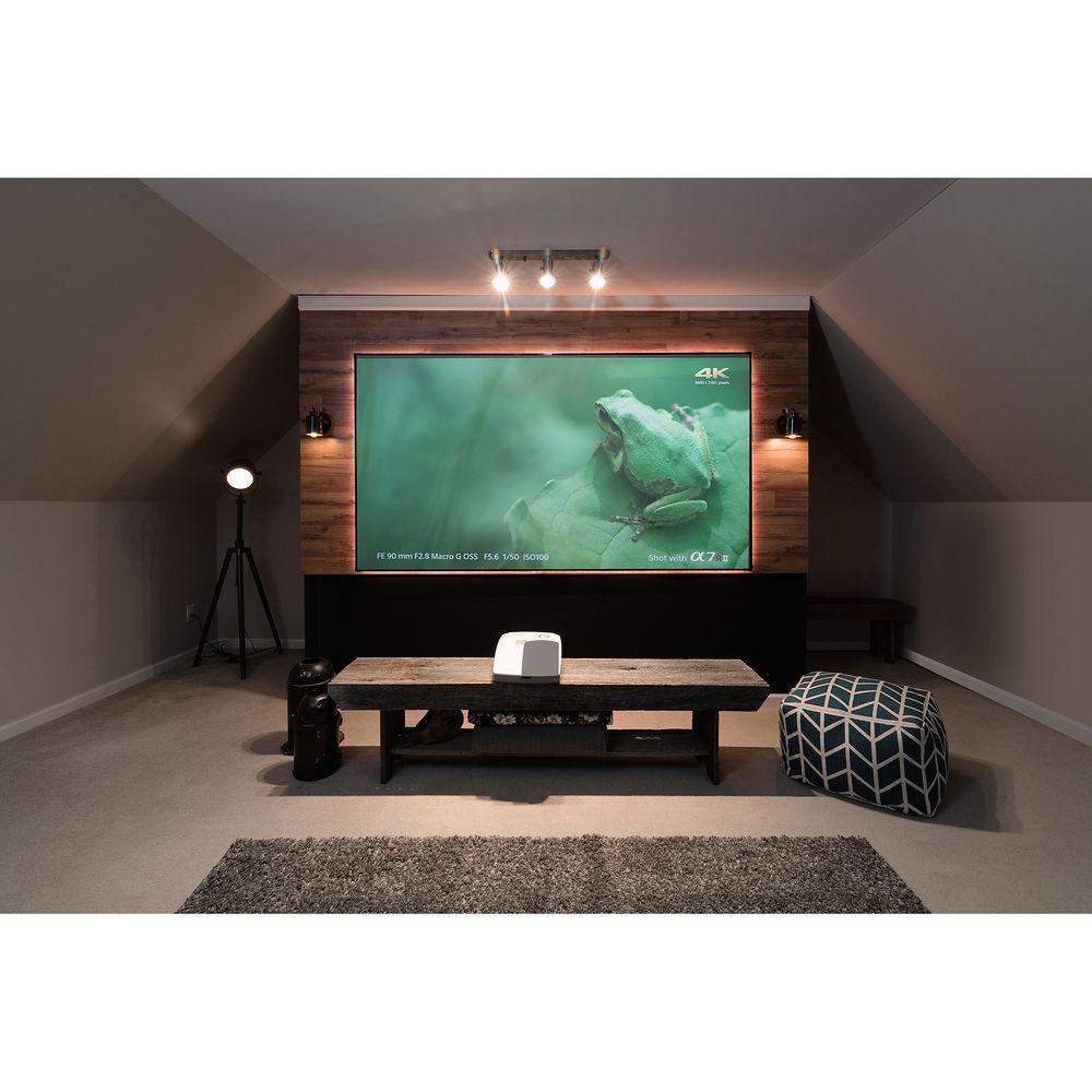 Elite Screens Sleek Edge Free Fixed Frame Projection Projector Screen, Starbright Clr Ul