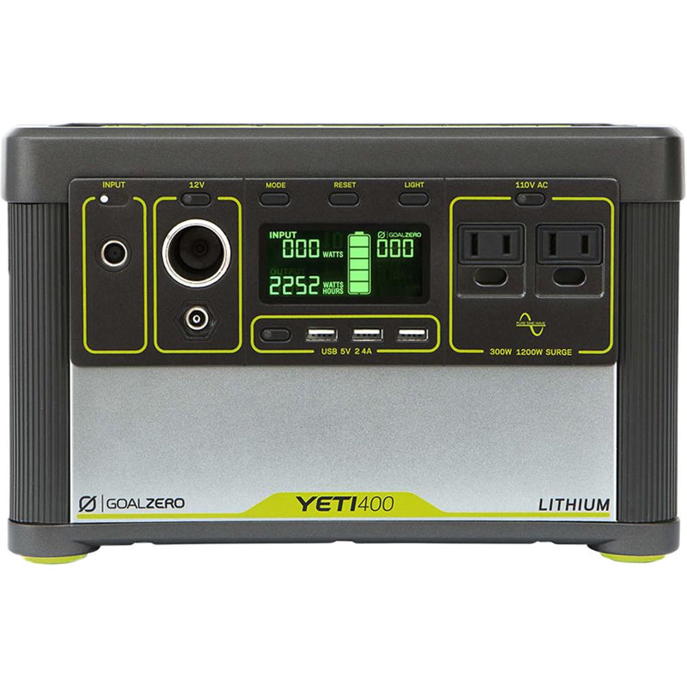 GOAL ZERO Yeti 400 Lithium Power Station with Boulder 50 Solar Panel Kit