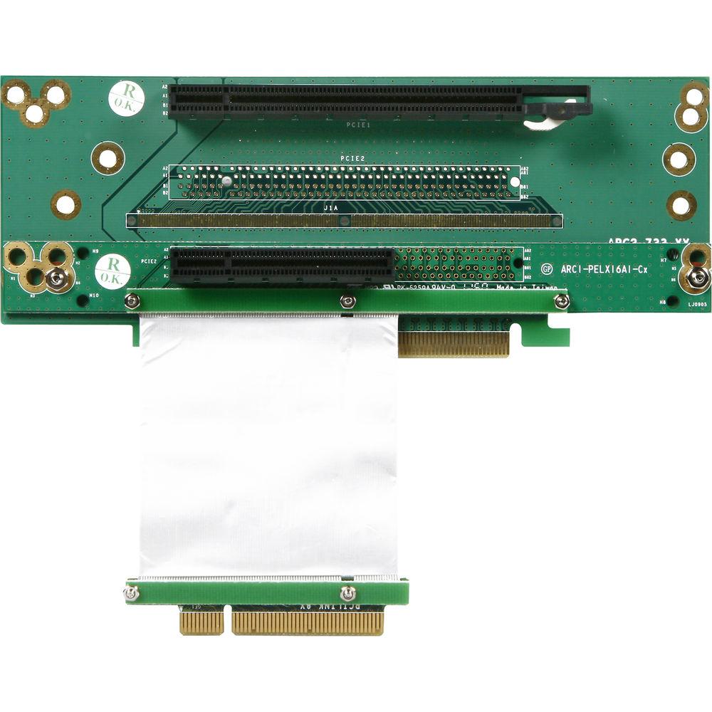 iStarUSA One PCIe x16 and One PCIe x8 Riser Card, iStarUSA, One, PCIe, x16, One, PCIe, x8, Riser, Card