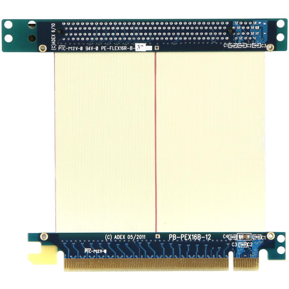 iStarUSA PCIe x16 Riser Card with 2" Ribbon Cable