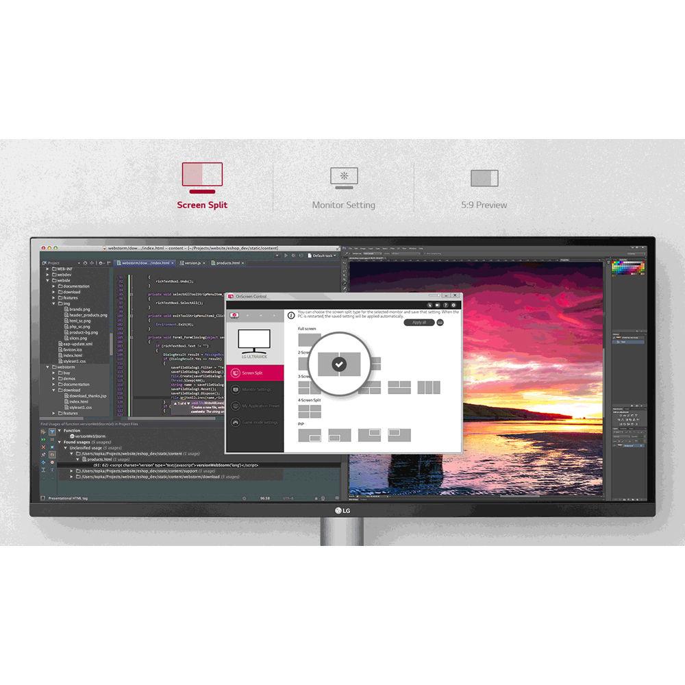 LG 34WK650-W 34" 21:9 HDR FreeSync IPS Monitor