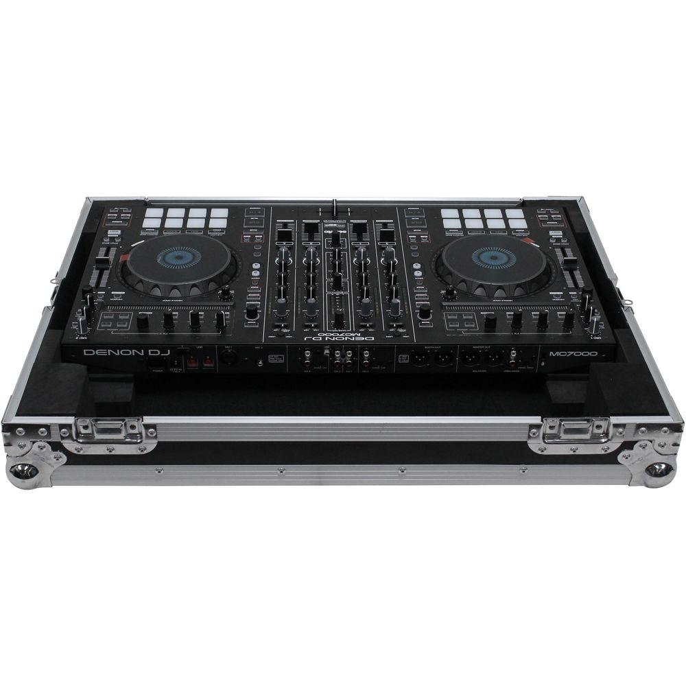 Odyssey Innovative Designs Flight Case with Removable V-Cut Front Access Panels for Denon MC7000 DJ Controller