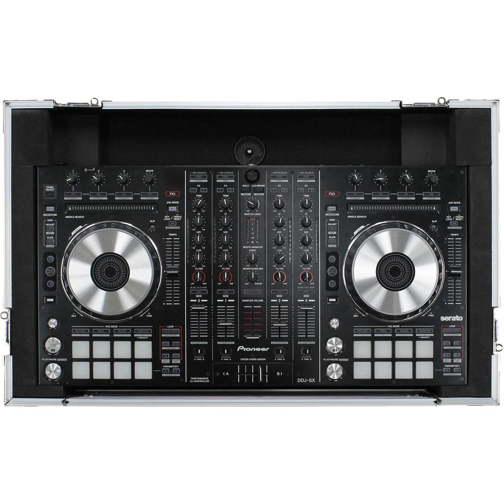 Odyssey Innovative Designs Flight Case with Removable V-Cut Front Panel for Pioneer DDJ-RX SX SX2 DJ Controller