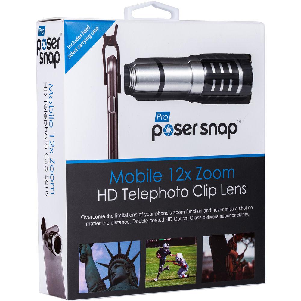 PoserSnap Mobile 12X Zoom Telephoto Clip Lens