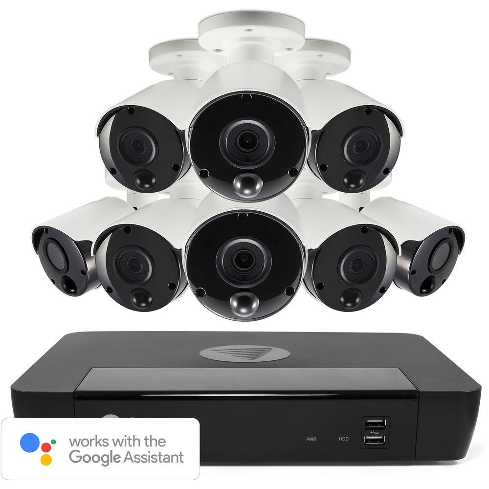 Swann 8-Channel 4K UHD NVR with 2TB HDD & 8 4K Outdoor Night Vision Bullet Cameras