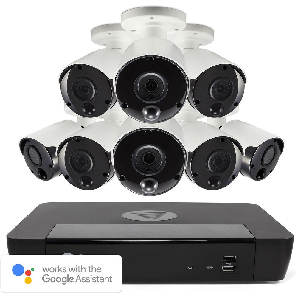 Swann 8-Channel 4K UHD NVR with 2TB HDD & 8 5MP Outdoor Night Vision Bullet Cameras