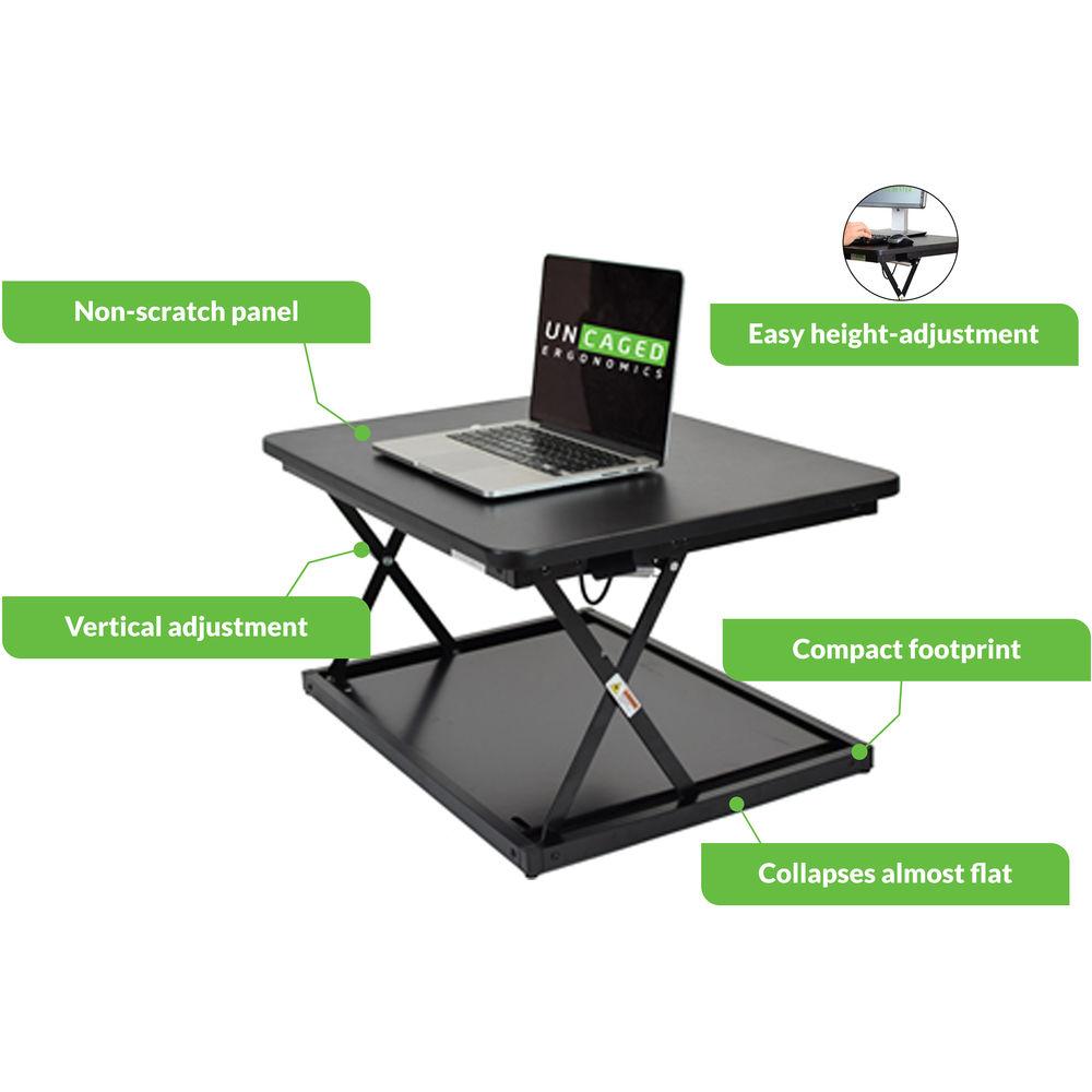 Uncaged Ergonomics Changedesk Mini Black Standing Desk