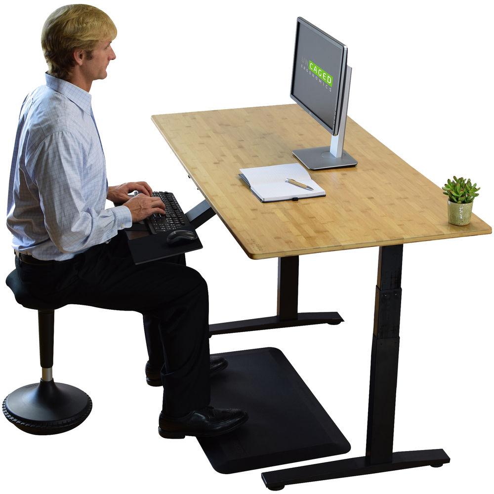Uncaged Ergonomics Dual Motor Bamboo Standing Desk