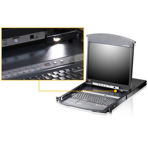 ATEN KL1516AIMUKIT 16-Port Cat 5 Dual Rail 17" LCD KVM Switch Kit