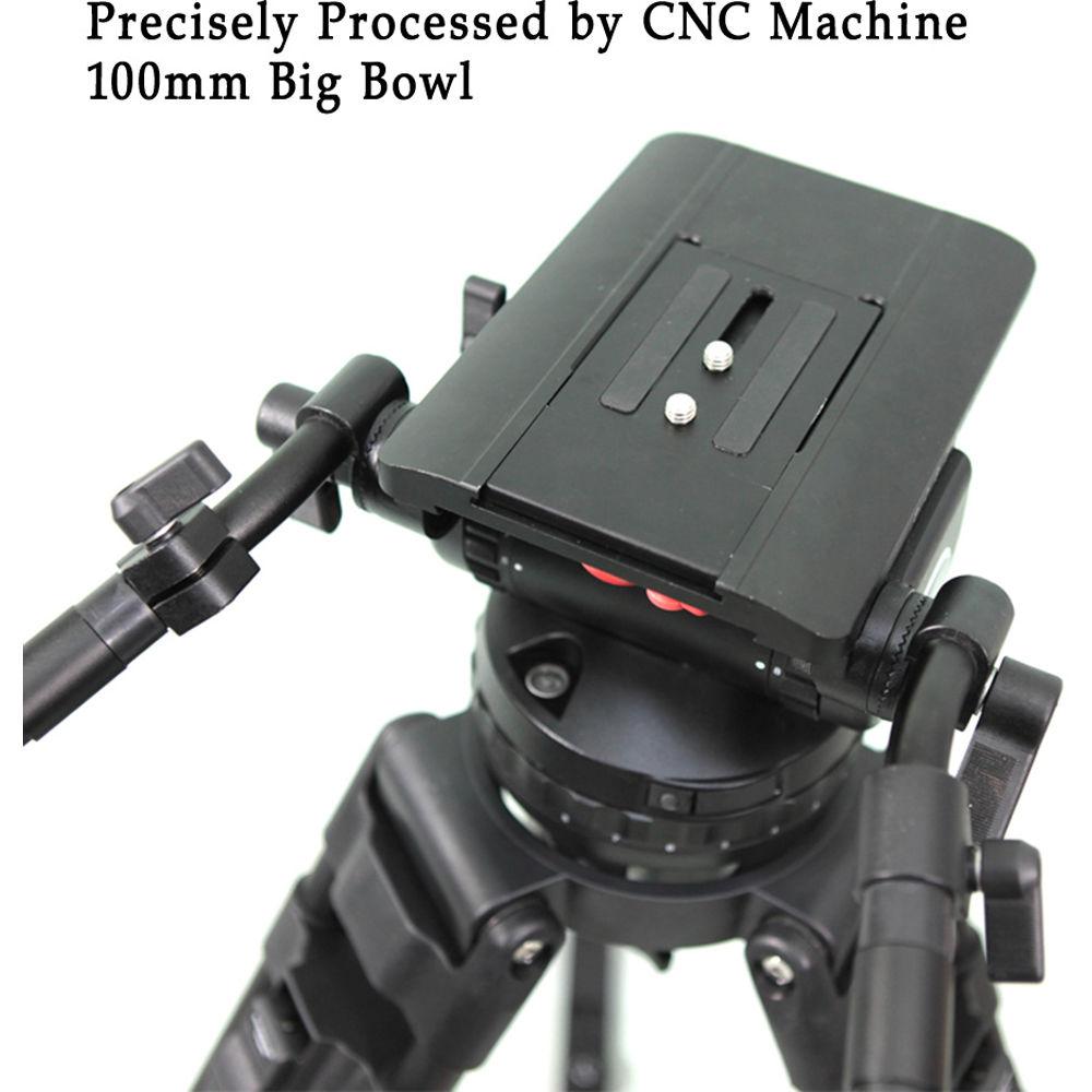 CAME-TV Professional Carbon Fiber Tripod with Video Fluid Head