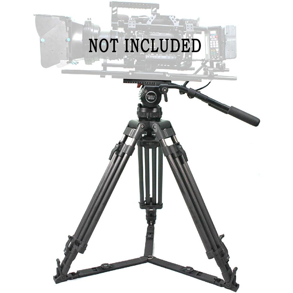 CAME-TV Professional Carbon Fiber Tripod with Video Fluid Head