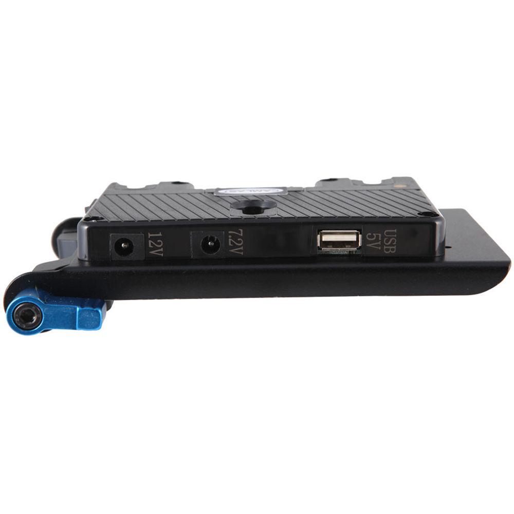 CAMLAST Gold Mount Plate with 5V USB 7.2V 12V Cables for Select Canon & Blackmagic Cameras