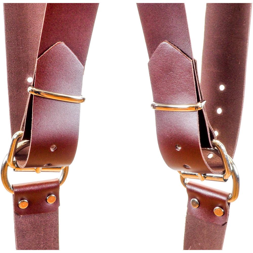 Funk Plus Latigo Leather Snap Back Harness with 1.5" Wide Straps and D-Rings
