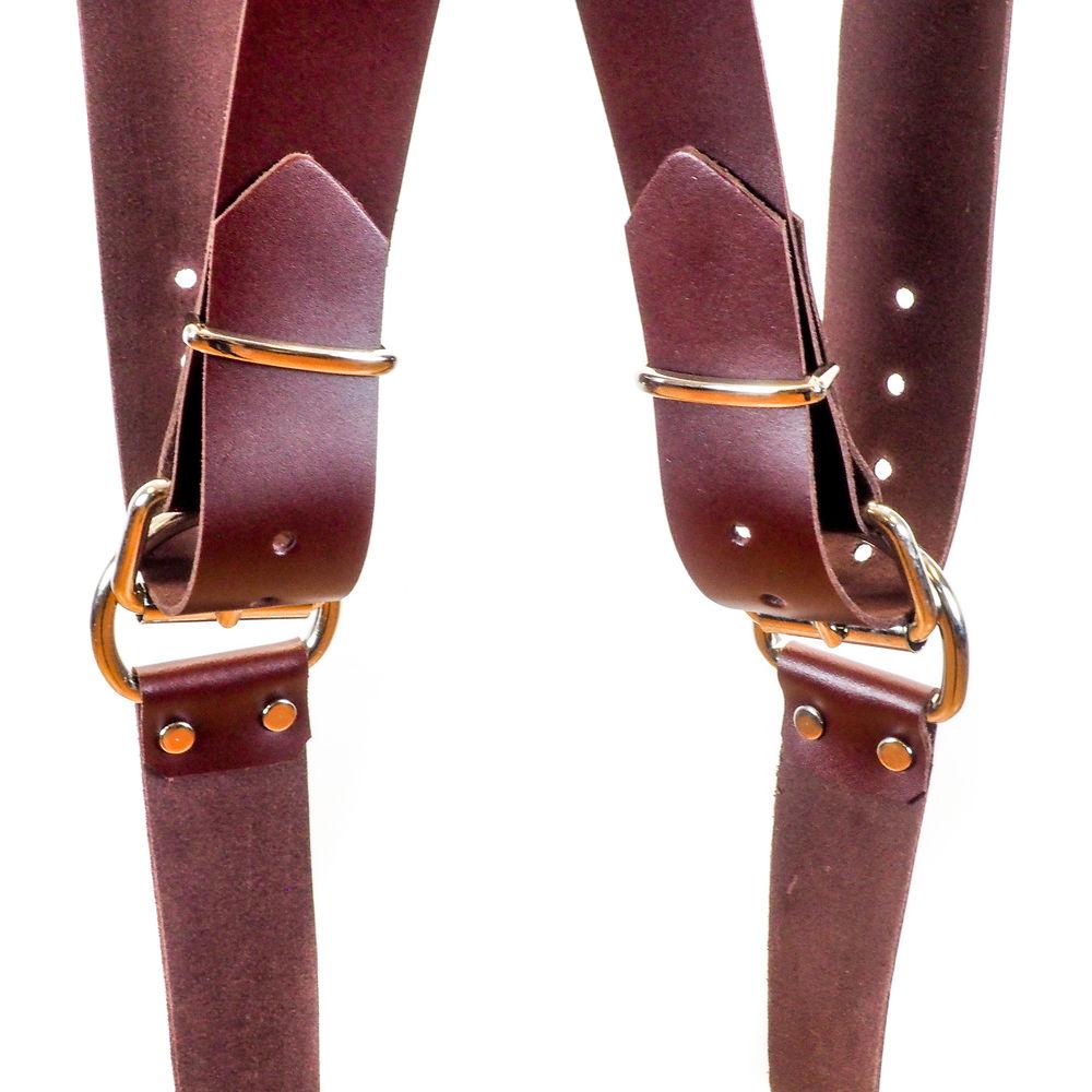 Funk Plus Latigo Leather Snap Back Harness with 1.5" Wide Straps and D-Rings