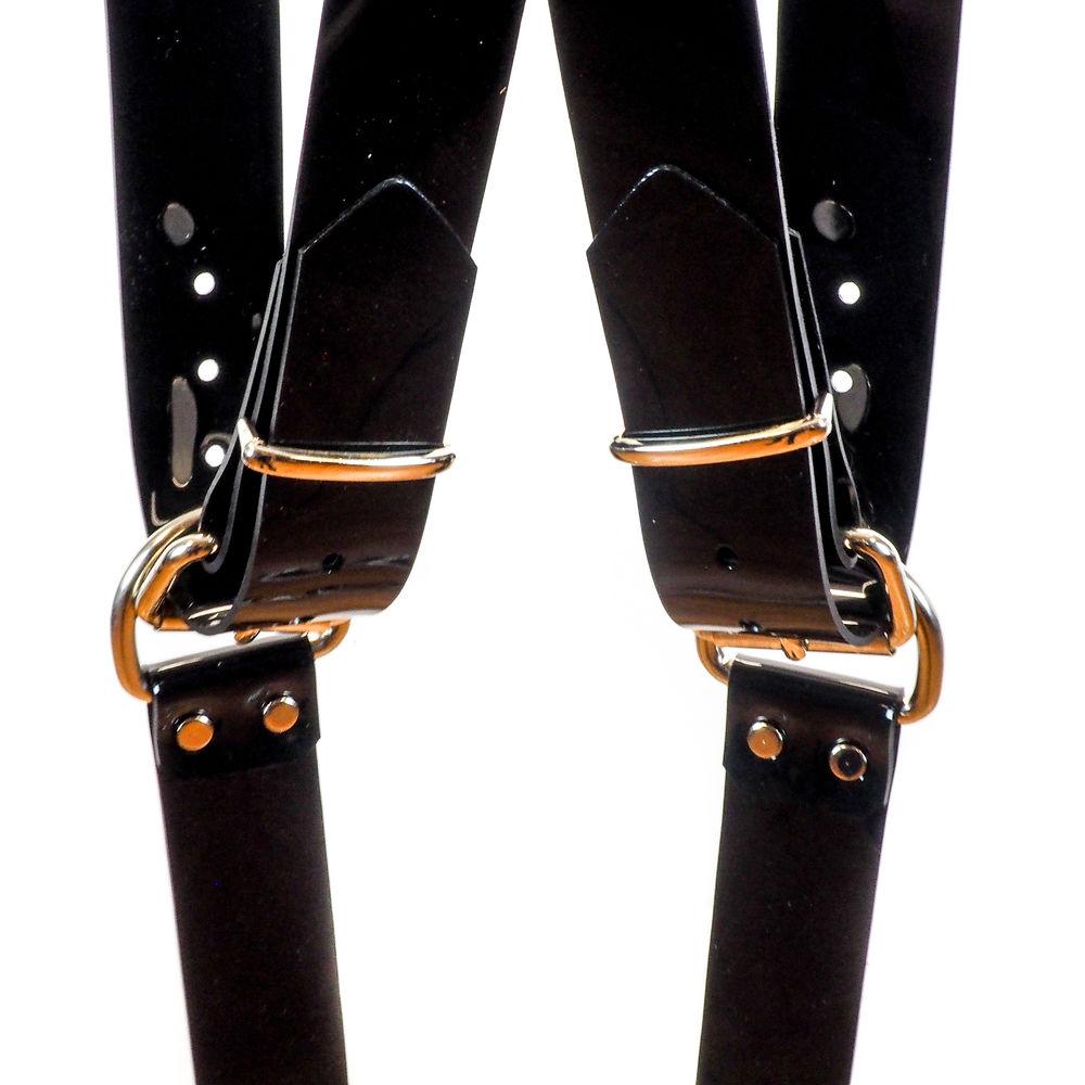 Funk Plus PVC Vinyl Snap Back Harness with 1.5" Wide Straps and D-Rings