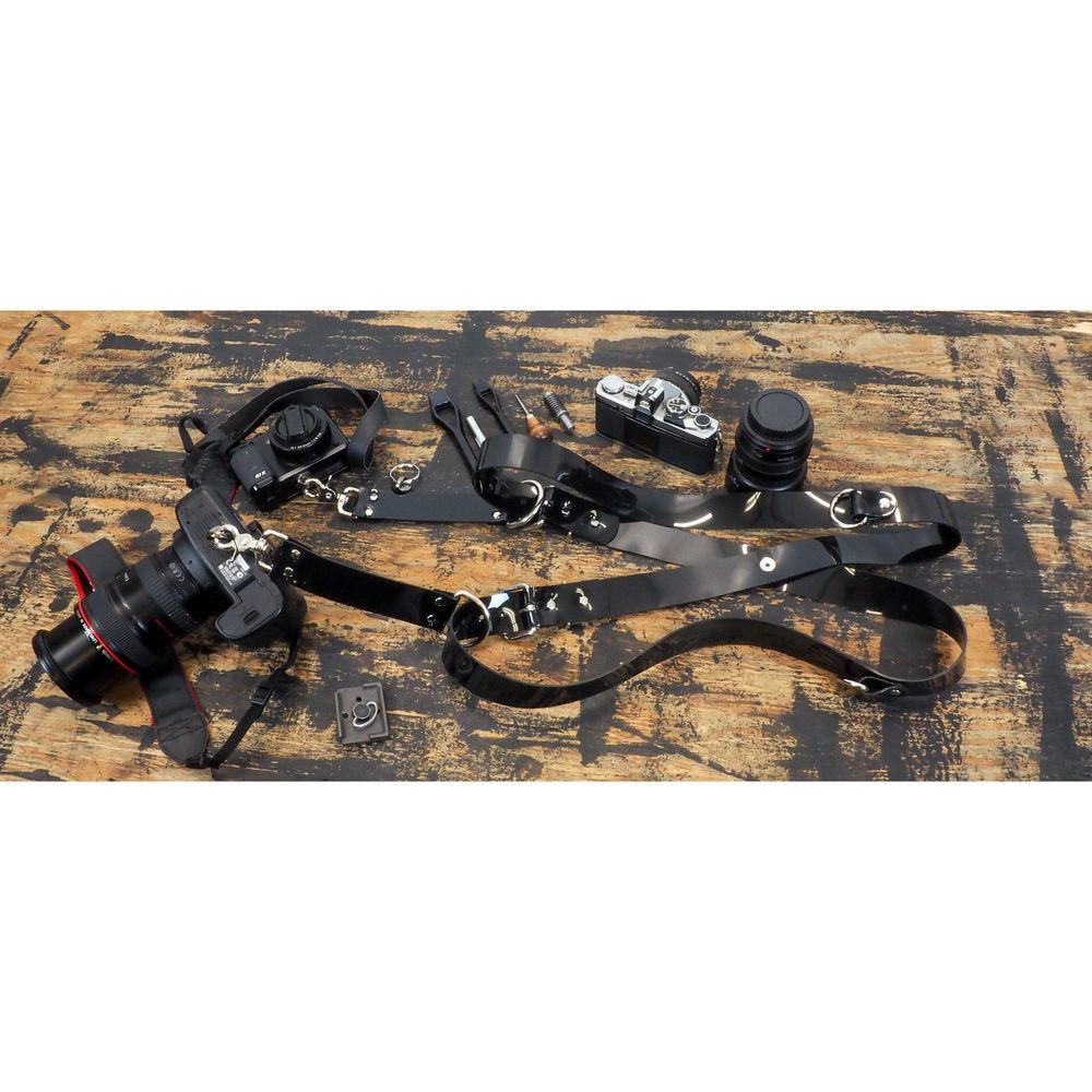 Funk Plus PVC Vinyl Snap Back Harness with 1.5" Wide Straps and D-Rings