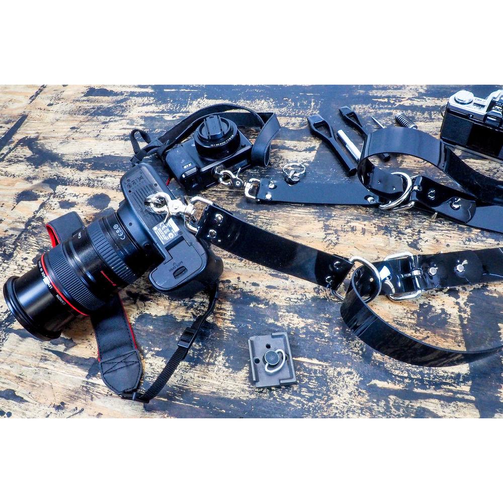 Funk Plus PVC Vinyl Snap Back Harness with 1.5" Wide Straps and D-Rings