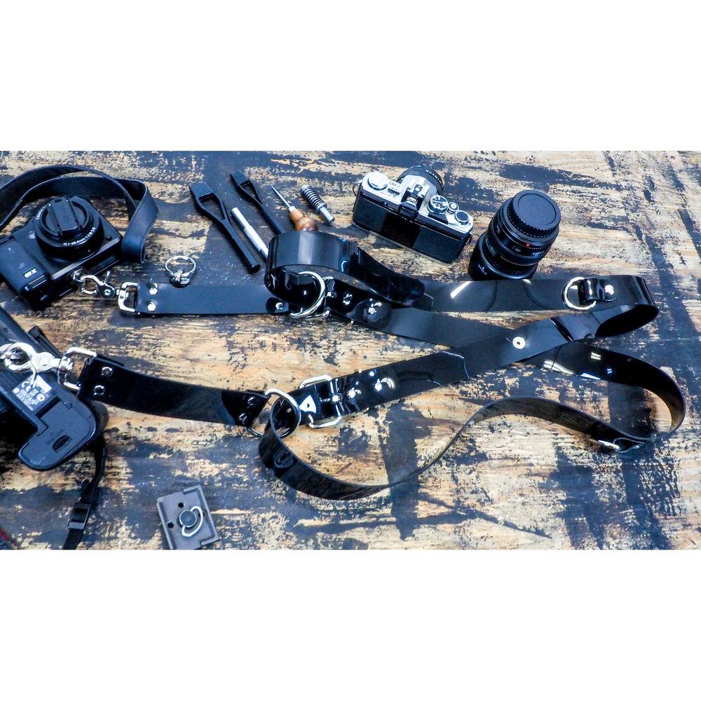 Funk Plus PVC Vinyl Snap Back Harness with 1.5" Wide Straps and D-Rings