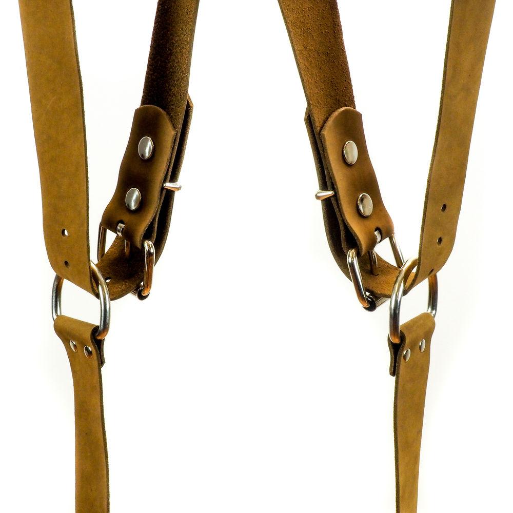 Funk Plus Suede Leather Ring Back Harness with 1.5" Wide Straps and D-Rings