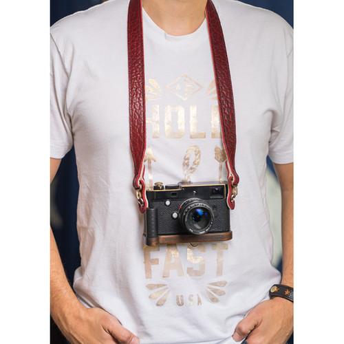 HoldFast Gear 46" Maven Classic American Bison Leather Camera Strap with Hooks & Pads