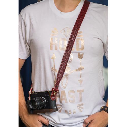 HoldFast Gear 46" Maven Classic American Bison Leather Camera Strap with Hooks & Pads