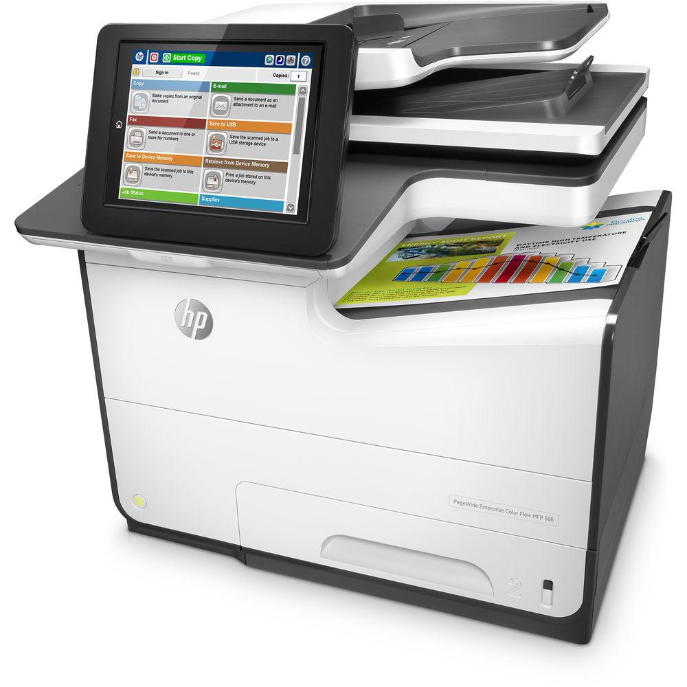 HP PageWide Enterprise Color Flow MFP 586z All-in-One Inkjet Printer