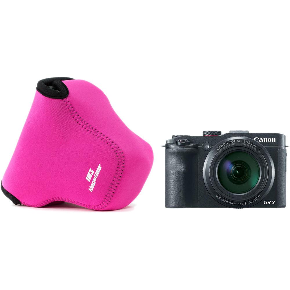 MegaGear Ultra-Light Neoprene Camera Case with Carabiner for Canon PowerShot G3 X