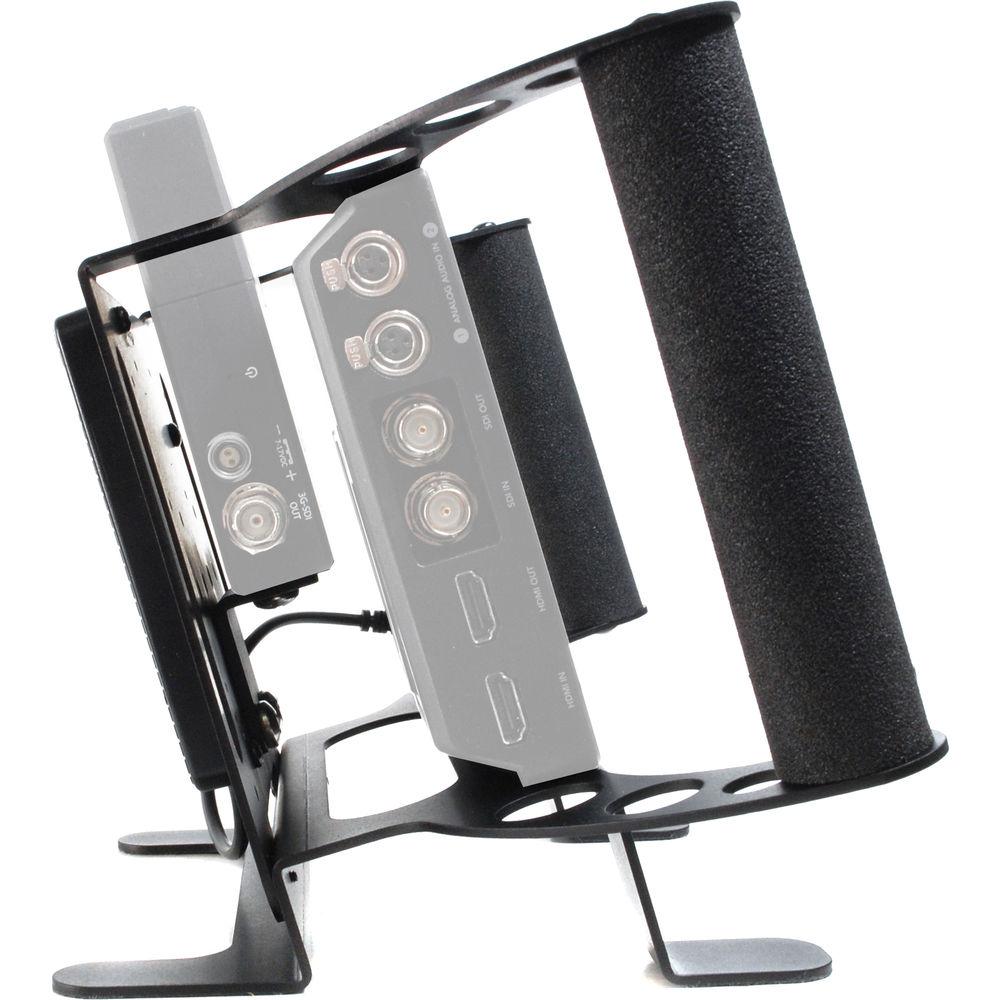 Nebtek Bracket For The Blackmagic Video Assist 4K Monitor W Gold Mount Anton Bauer Battery Adapter