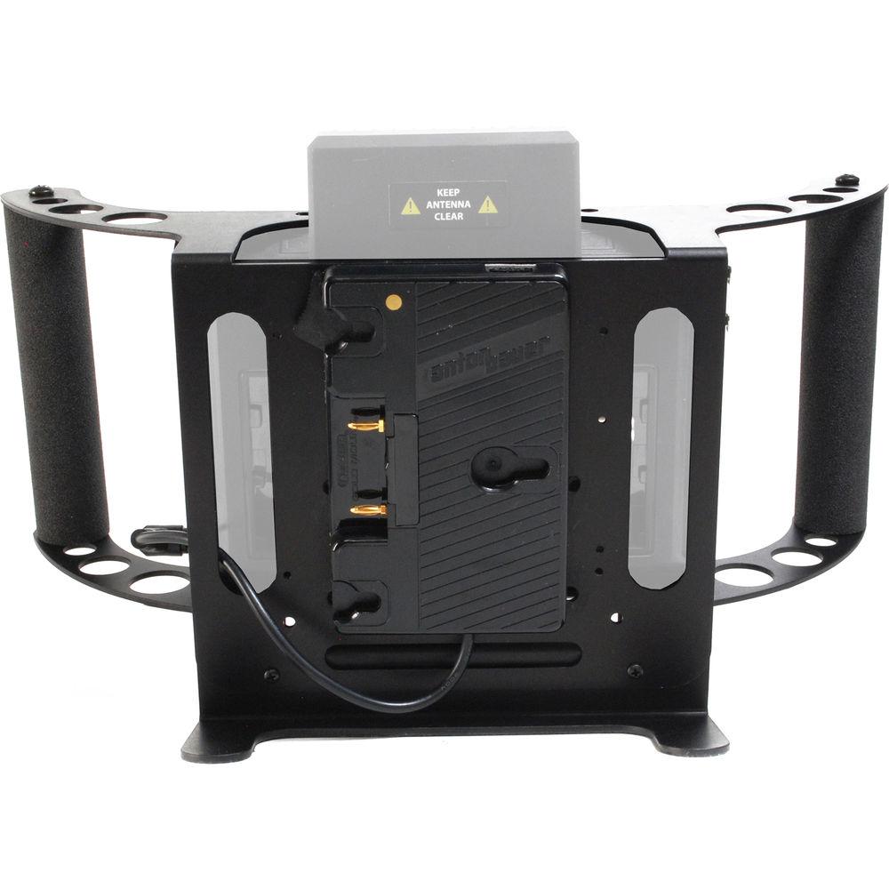Nebtek Bracket For The Blackmagic Video Assist 4K Monitor W Gold Mount Anton Bauer Battery Adapter