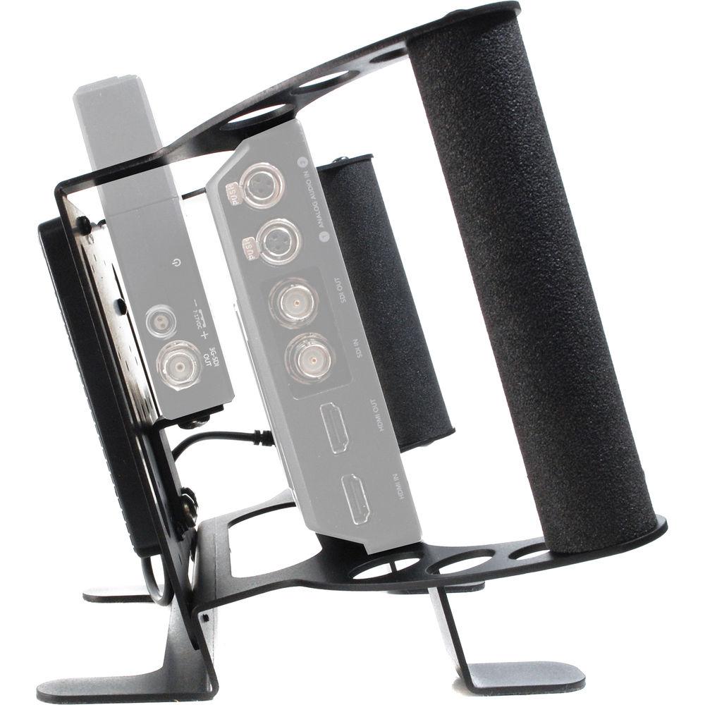 Nebtek Bracket For The Blackmagic Video Assist 4K Monitor with V-Mount IDX Battery Adapter