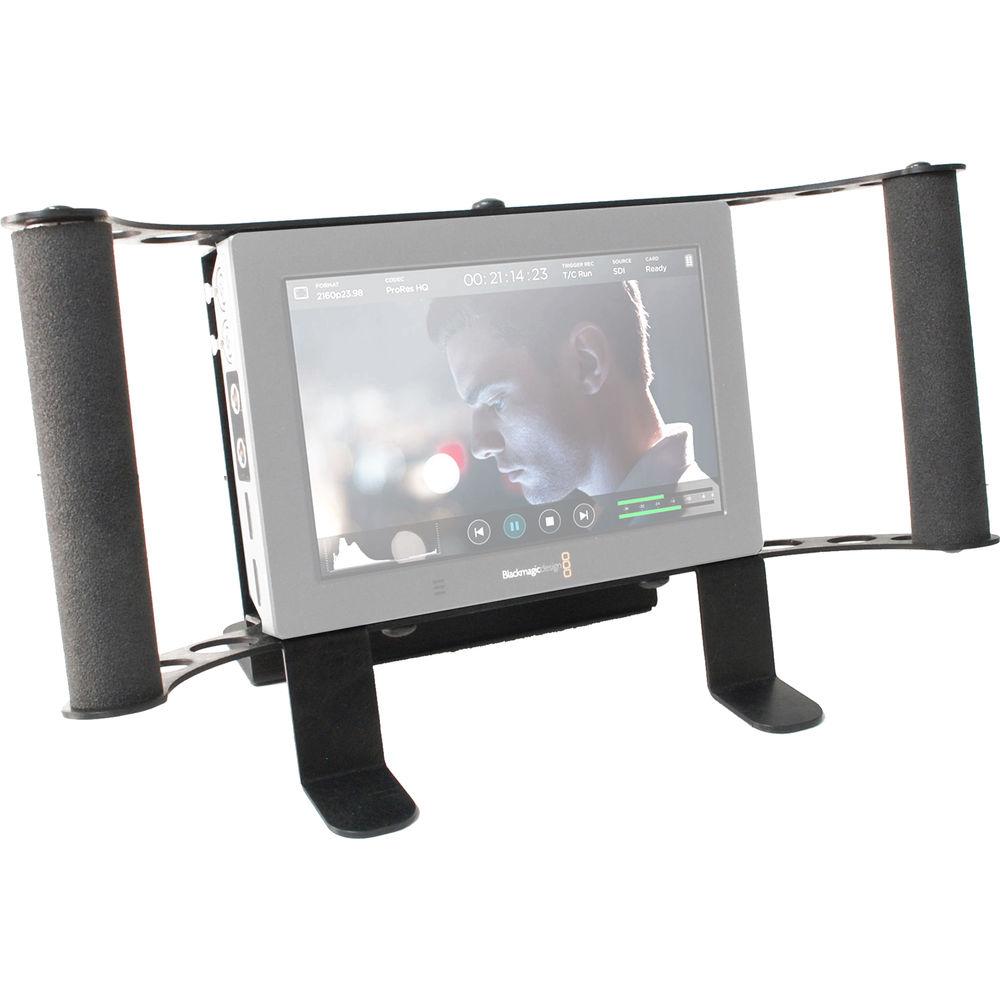 Nebtek Bracket For The Blackmagic Video Assist 4K Monitor with V-Mount IDX Battery Adapter