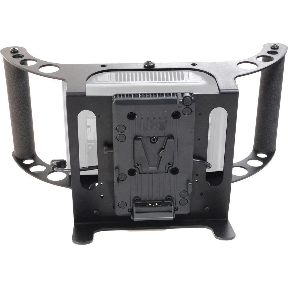 Nebtek Bracket For The Blackmagic Video Assist 4K Monitor with V-Mount IDX Battery Adapter
