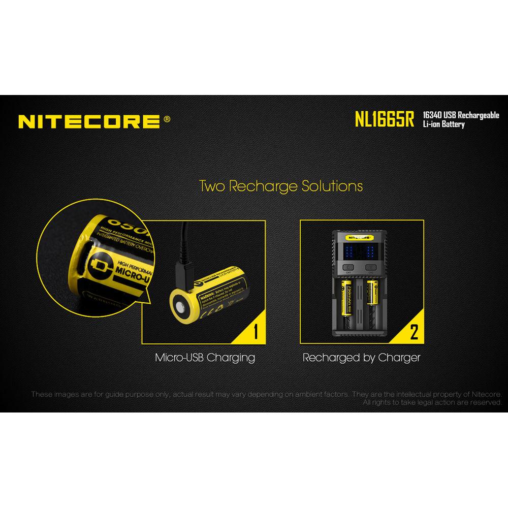 Nitecore NL1665R 16340 Rechargeable Li-Ion Battery